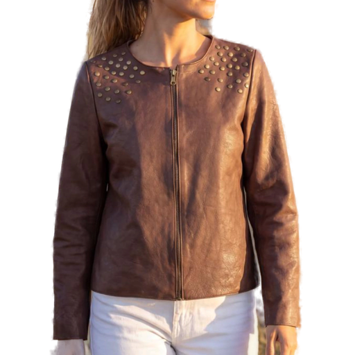[CUE-8000CHOCO] CAMPERA MALVA CHOCOLATE