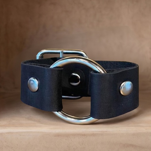 [CUE-1250NEG] PULSERA SALMA NEGRO