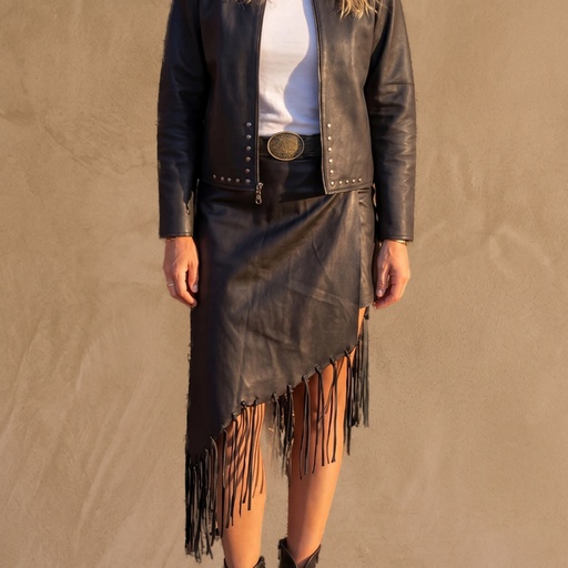 [CUE-8020NEGRO] POLLERA KANSAS NEGRO